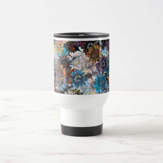 Caneca Térmica Azul e marrom floral (Centro)