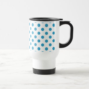 Caneca Térmica Azul Pavão Bolinhas Círculos