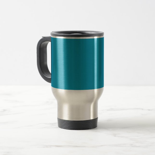 Caneca Térmica Azul-verde (cor sólida) (Frente Esquerda)