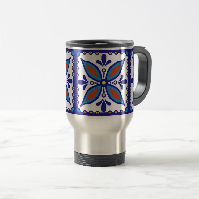 Caneca Térmica Azulejo Talavera (Frente Esquerda)