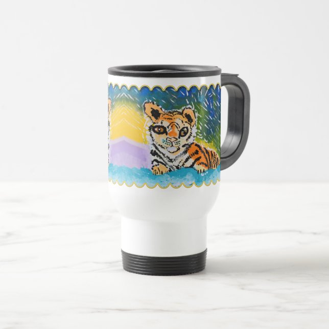 Caneca Térmica Baby Tiger "Art by Kids" (Frente Esquerda)