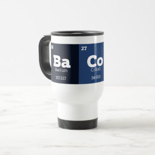 Caneca Térmica Bacon dos elementos químicos da química do