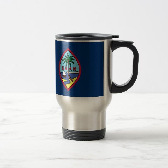 Caneca Térmica Baixo custo! Bandeira de Guam (Direita)