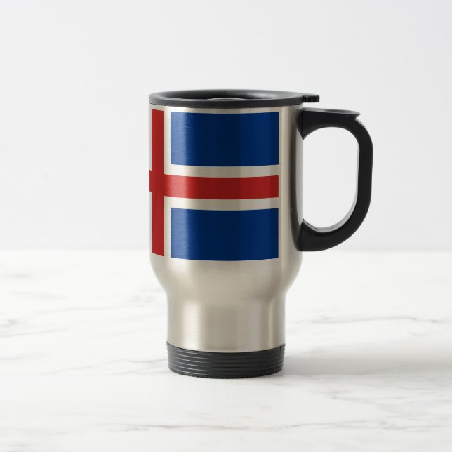 Caneca Térmica Baixo custo! Bandeira de Islândia (Direita)