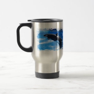 Caneca Térmica Baleia de salto da orca