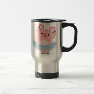 Caneca Térmica Ballerina Pig Viagem ao trabalho
