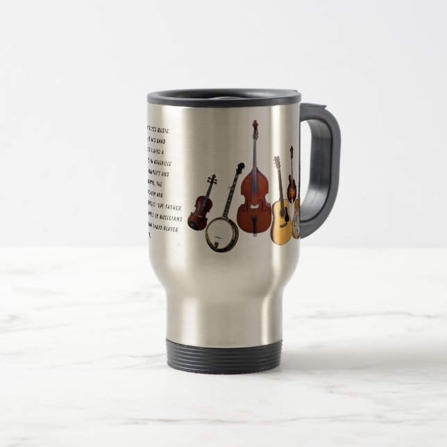 CANECA TÉRMICA BANDA DE BLUEGRASS (Frente Esquerda)