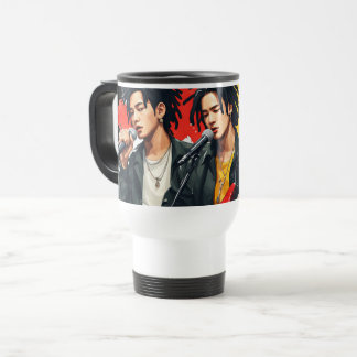 Caneca Térmica Banda de Reggae Asiático K-Pop Dreadlocks Rasta