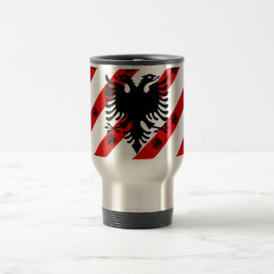 Caneca Térmica Bandeira albanesa das listras