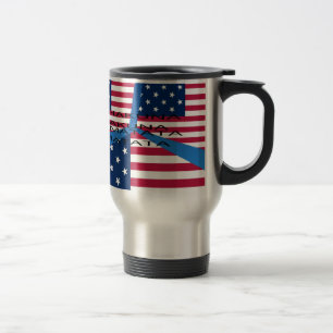 Caneca Térmica Bandeira Americana com Hakuna Matata: Design Patri