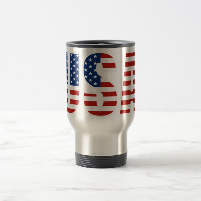 Caneca Térmica Bandeira americana customizável dos EUA (Centro)