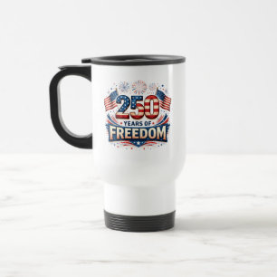 Caneca Térmica Bandeira Americana Design EUA 250 Anos De Liberdad