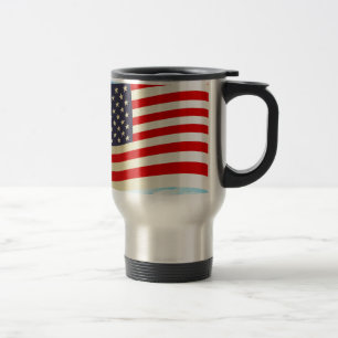 Caneca Térmica Bandeira Americana Estrelas Listras Honra Liberdad