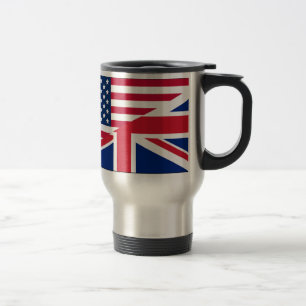 Caneca Térmica Bandeira Americana Padrão Union Jack Estrelas List