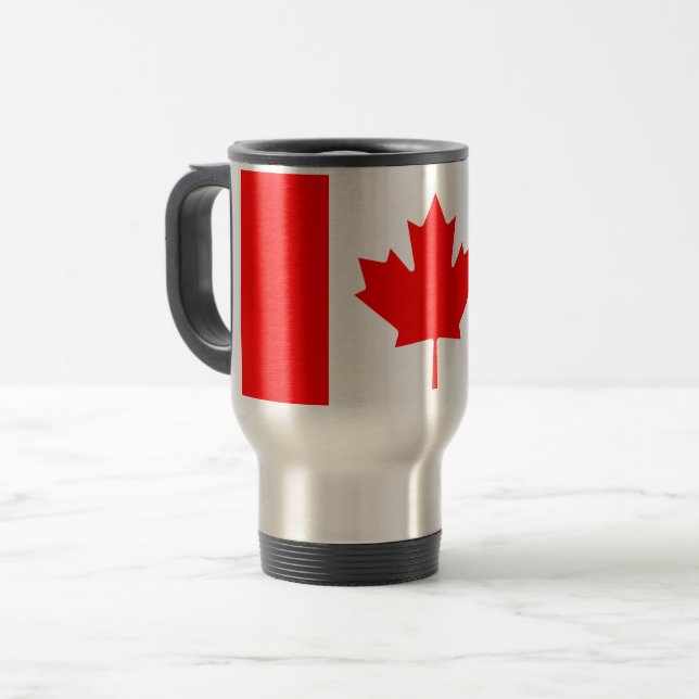 Caneca Térmica Bandeira canadense (Frente Esquerda)