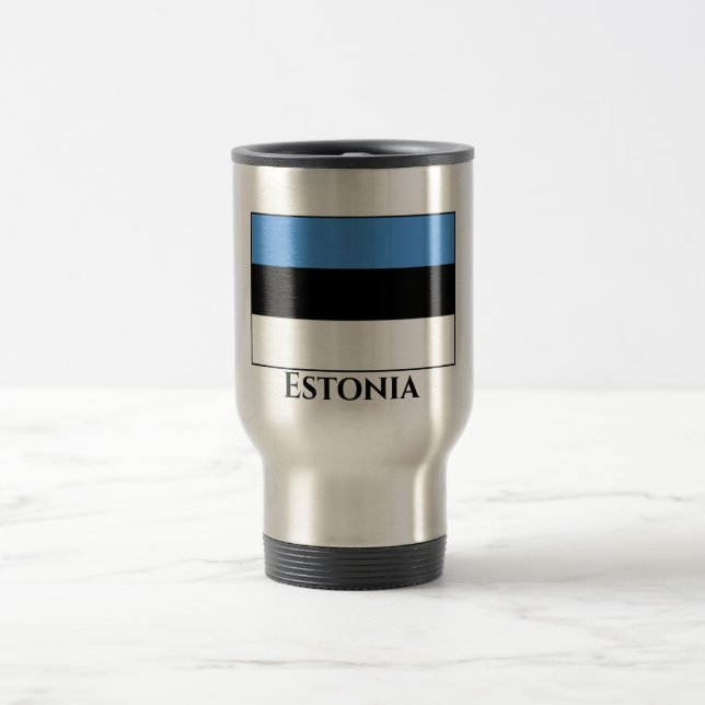 Caneca Térmica Bandeira da Estônia (Estônia) (Centro)