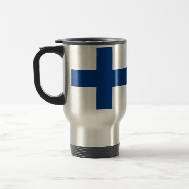 Caneca Térmica Bandeira da Finlândia (Esquerda)