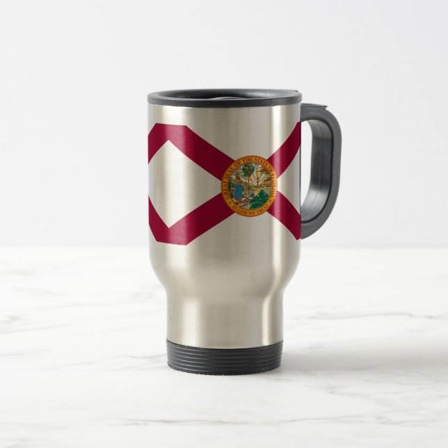 Caneca Térmica Bandeira da Flórida (Frente Esquerda)