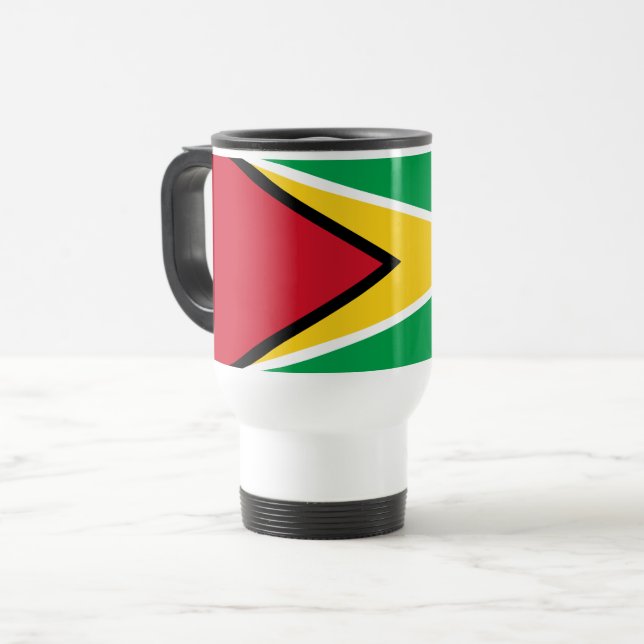 Caneca Térmica Bandeira da Guiana (Frente Esquerda)