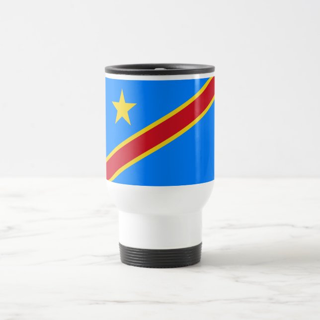 Caneca Térmica Bandeira da Kinshasa do Congo (Centro)
