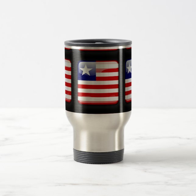 Caneca Térmica Bandeira da Libéria (Centro)