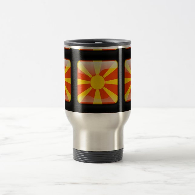 Caneca Térmica Bandeira da Macedônia (Centro)