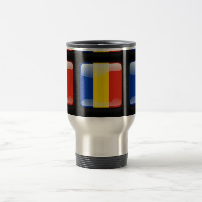 Caneca Térmica Bandeira da Moldávia (Centro)