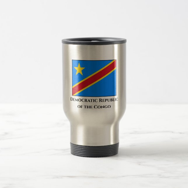 Caneca Térmica Bandeira da República Democrática do Congo (Centro)