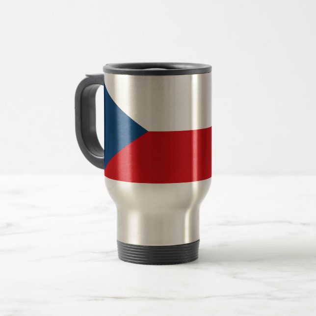 Caneca Térmica Bandeira da República Tcheca (Frente Esquerda)
