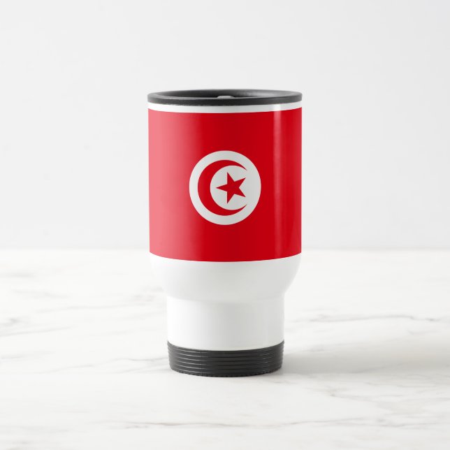 Caneca Térmica Bandeira da Tunísia (Centro)