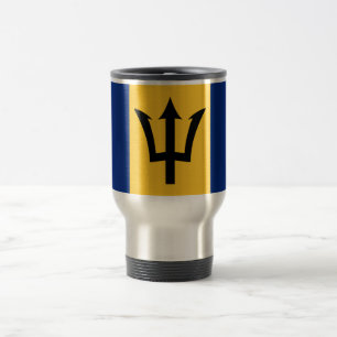 Caneca Térmica Bandeira da Viagem/Viagem ao trabalho de Barbados