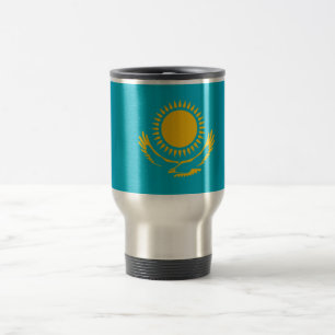 Caneca Térmica Bandeira da Viagem/Viagem ao trabalho do Cazaquist