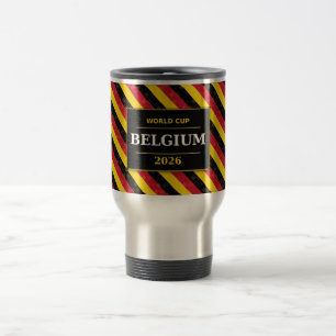 Caneca Térmica Bandeira de cores do fã de futebol da Bélgica padr