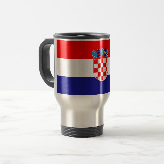 Caneca Térmica Bandeira de Croatia (Frente Esquerda)