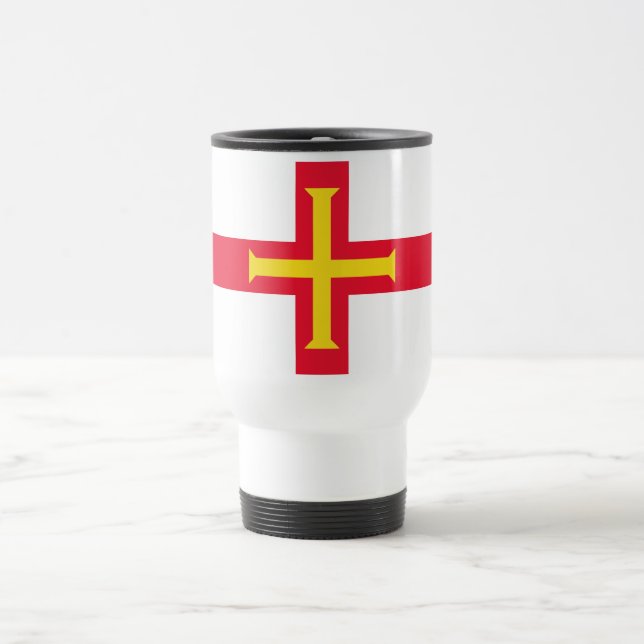 Caneca Térmica Bandeira de Guernsey (Centro)