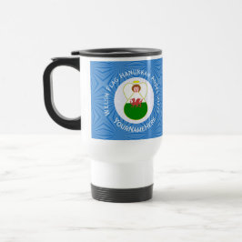 Caneca Térmica Bandeira de Hanukkah do Anjo Galês