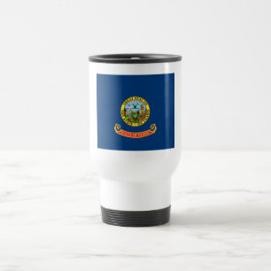 Caneca Térmica Bandeira de Idaho: o Estado Pedra Preciosa, Montan