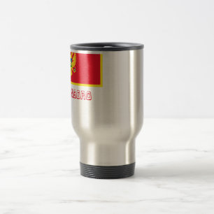 Caneca Térmica Bandeira de Montenegro com nome