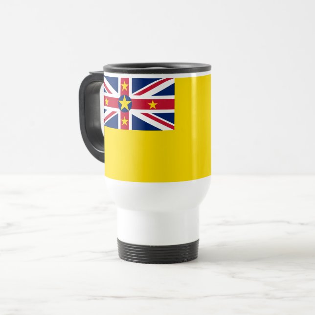 Caneca Térmica Bandeira de Niue (Frente Esquerda)