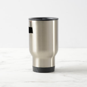 Caneca Térmica Bandeira de ondulação de Yemen com nome no árab