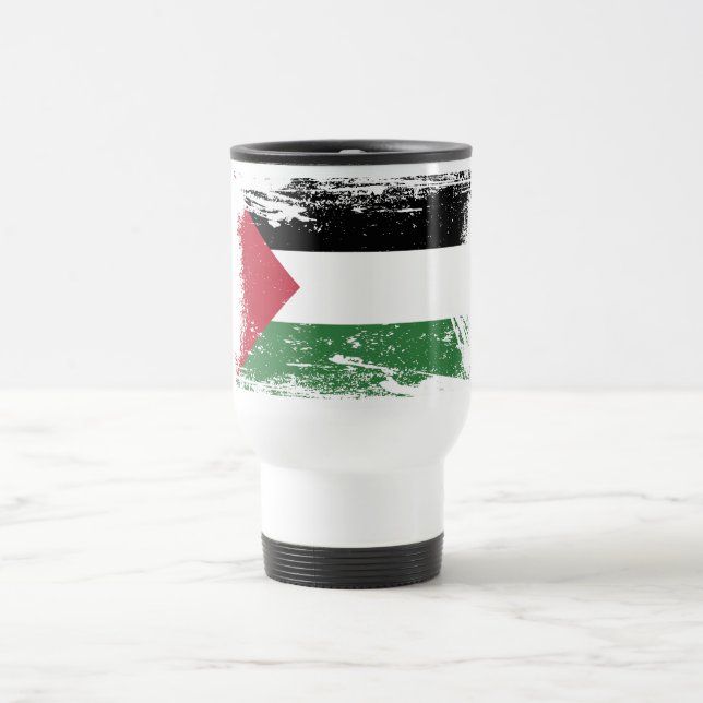 Caneca Térmica Bandeira de Palestina do Grunge (Centro)