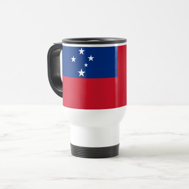 Caneca Térmica Bandeira de Samoa (Frente Esquerda)