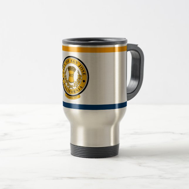 Caneca Térmica Bandeira de San Jose, Califórnia (Frente Esquerda)