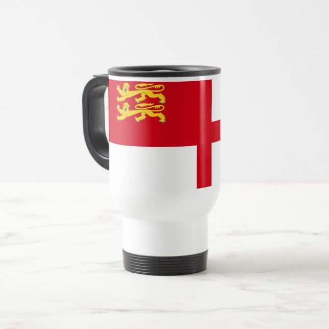 Caneca Térmica Bandeira de Sark (Frente Esquerda)