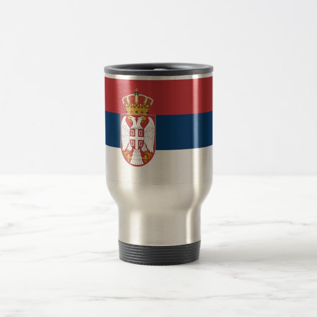 Caneca Térmica Bandeira de Serbia (Centro)