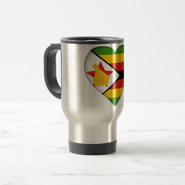 Caneca Térmica Bandeira de Zimbabwe (Frente Esquerda)