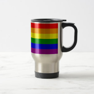 Caneca Térmica Bandeira do Arco-Íris em Volta da Orgulho Gay