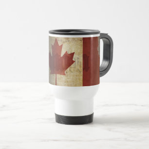 Caneca Térmica Bandeira do Canadá / Grunge...