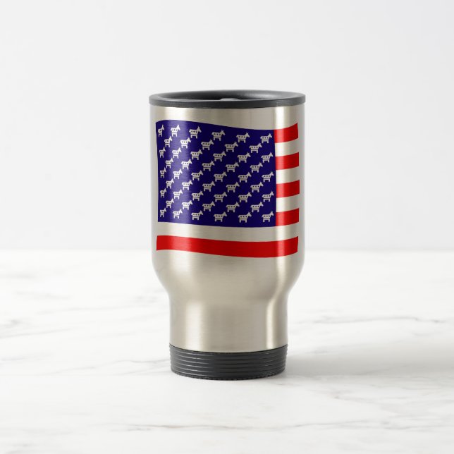 Caneca Térmica Bandeira do Democratas com Listras e Estrelas (Centro)