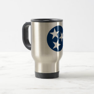 Caneca Térmica Bandeira do Estado do Tennessee Azul Estrelas Bran